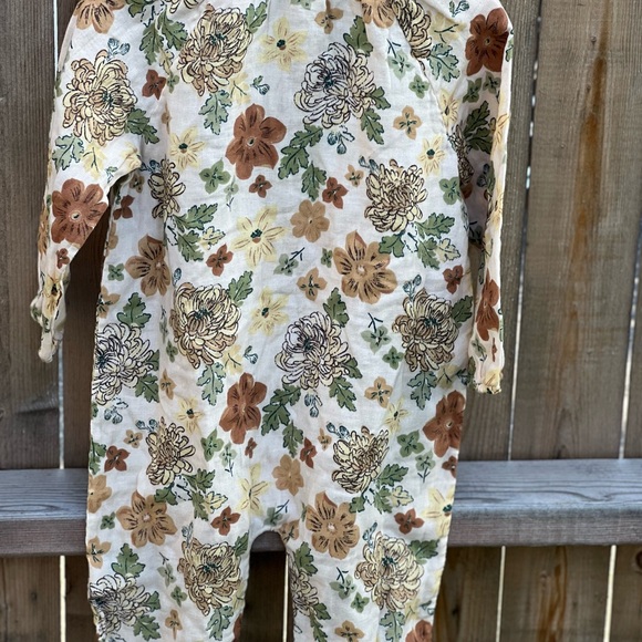 Angel Dear Floral Linen Romper NWT - Picture 8 of 8